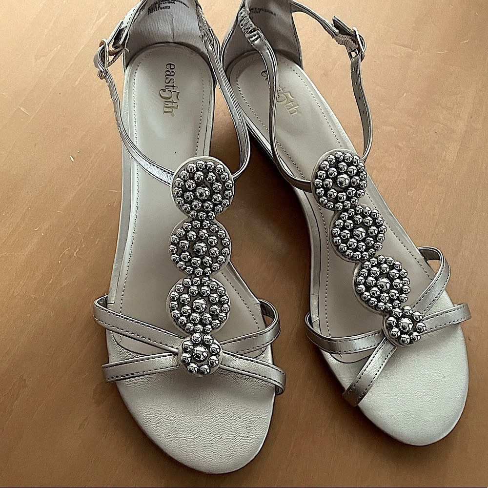 New East 5th Metallic Wedge Sandal